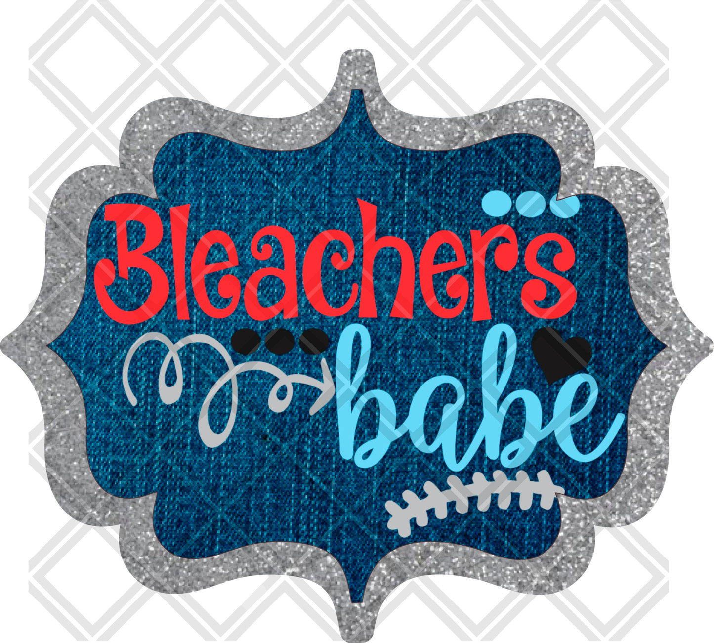 bleachers babe JEAN FRAME 2 png Digital Download Instand Download