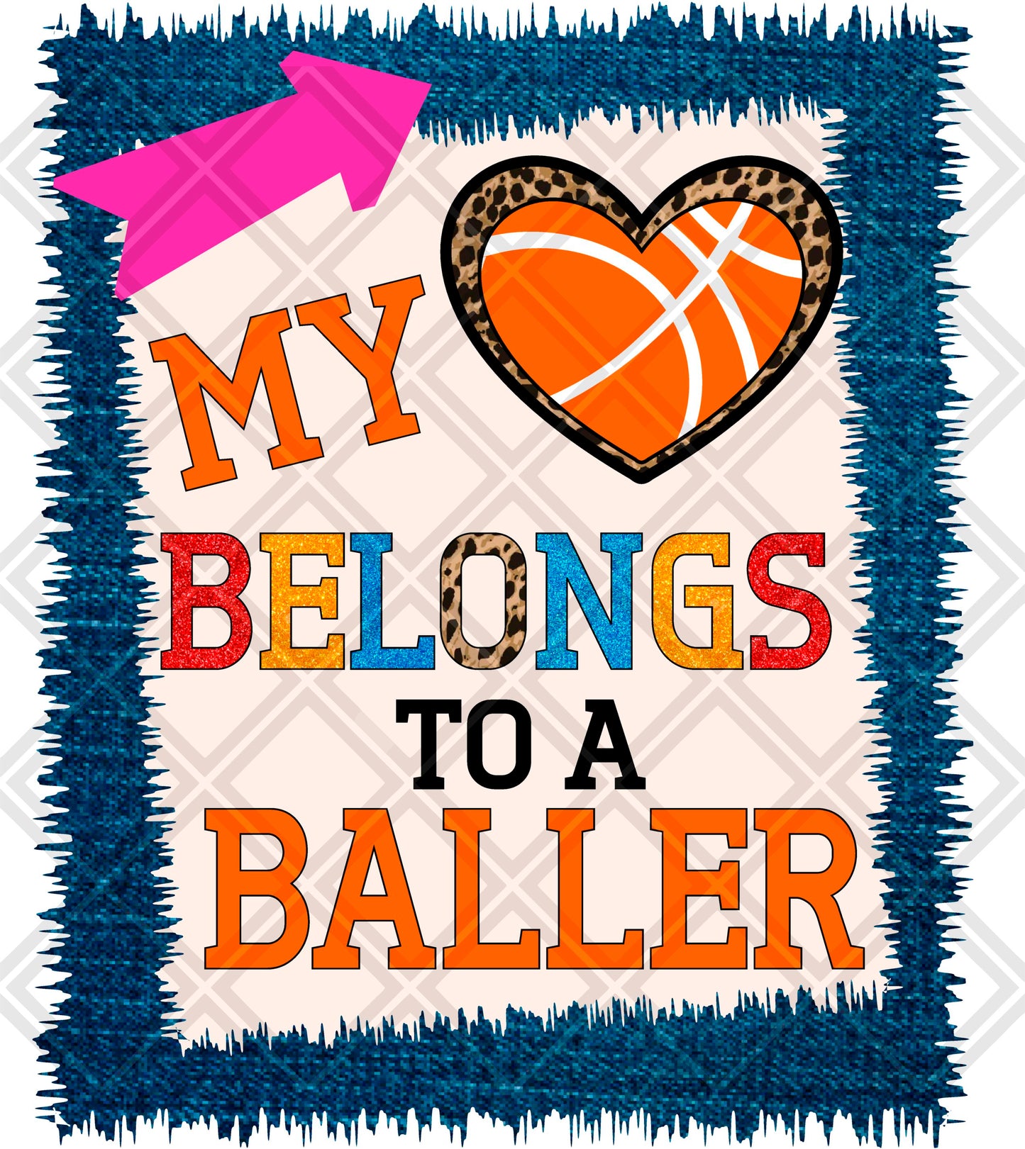 my heart belongs to a baller basketball png Digital Download Instand Download