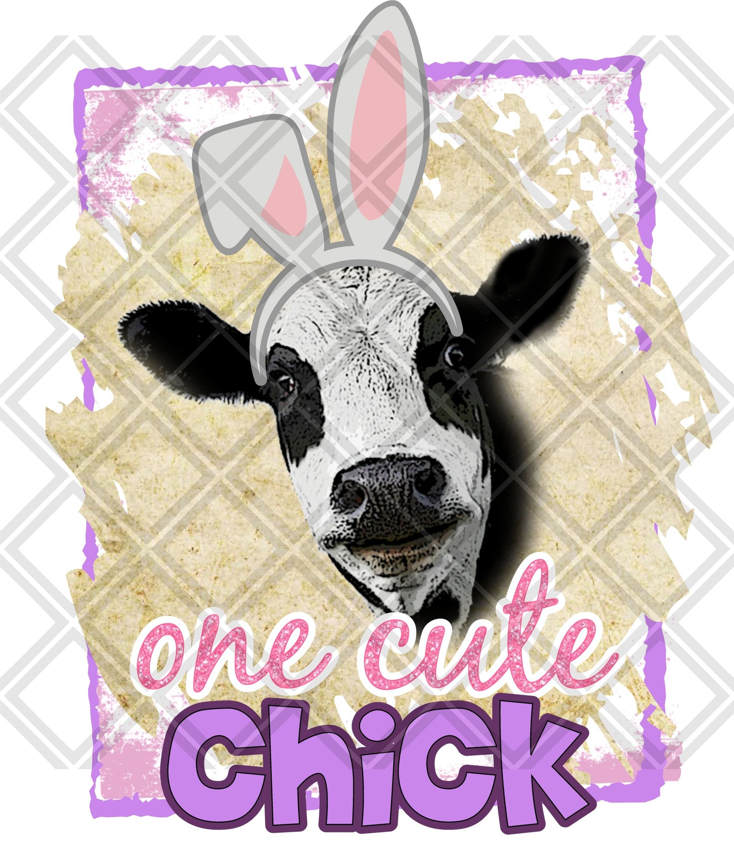one cute chick cow DTF TRANSFERPRINT TO ORDER