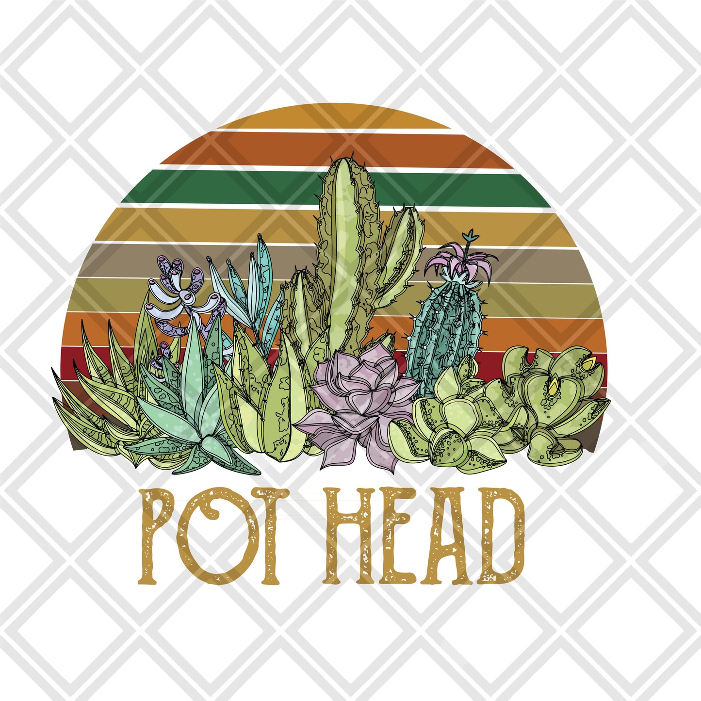 Pot heads plants frame Digital Download Instand Download