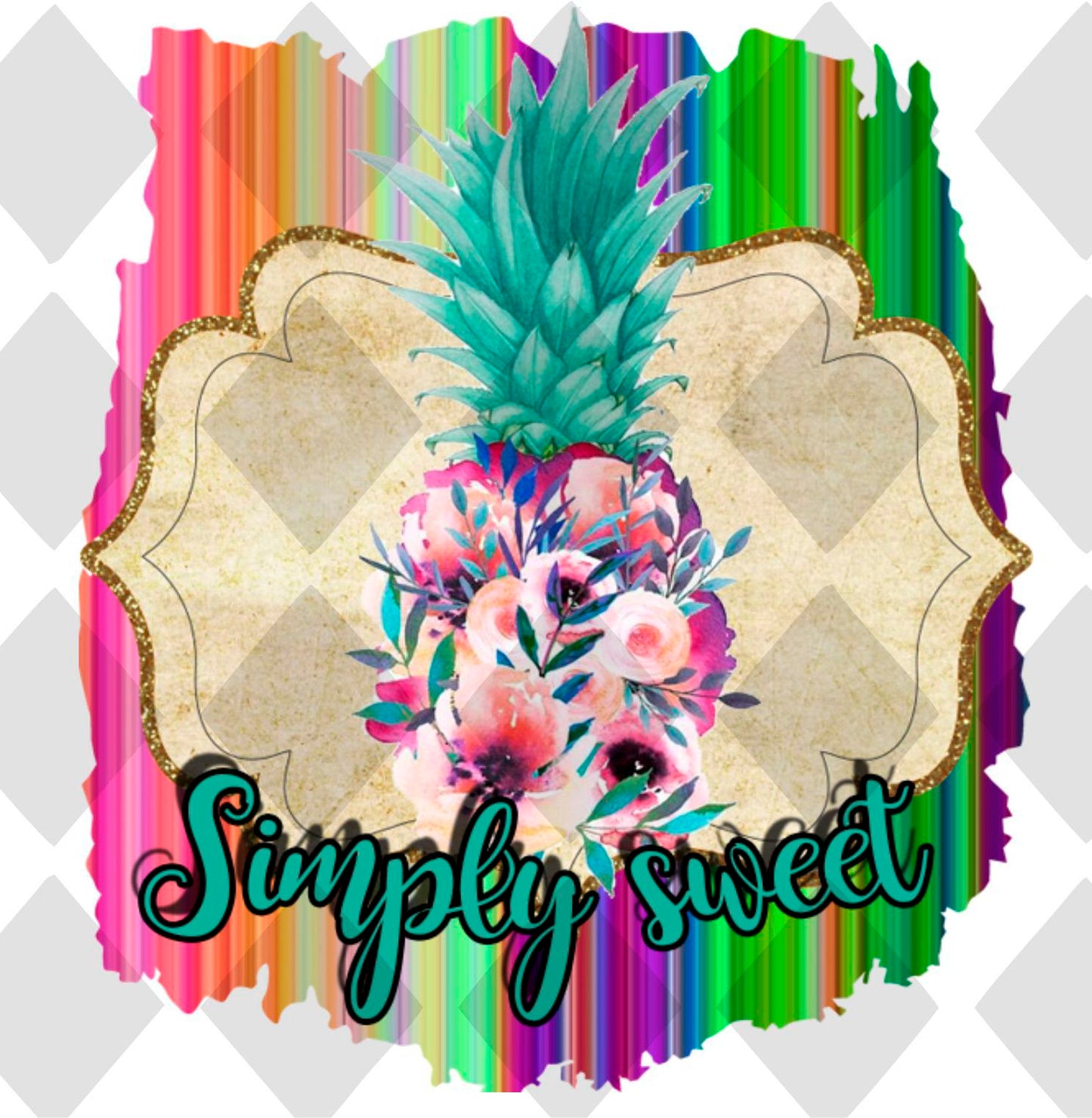 simply sweet pineapple png Digital Download Instand Download