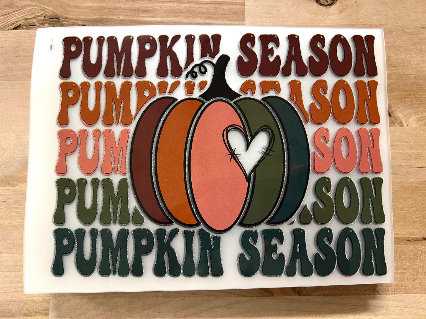 Pumpkin Season Pumpkin Season Fall heart  size  DTF TRANSFERPRINT TO ORDER